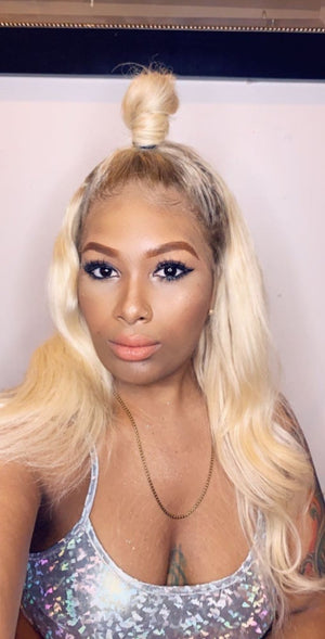 Russian blonde ‘straight’ lace frontal bundle deal
