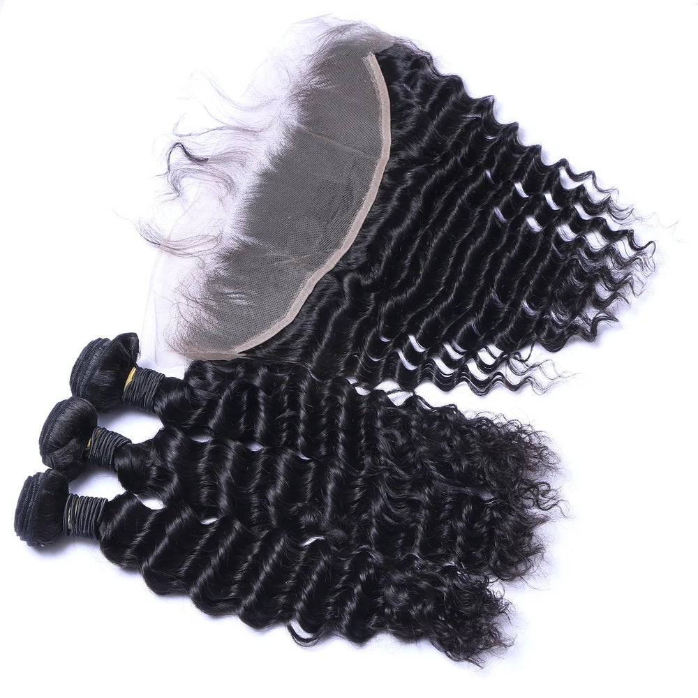 Lace frontal ‘deep wave’ bundle deal