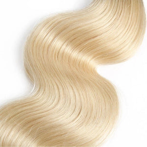 Russian blonde lace frontal ‘body wave’ bundle deal