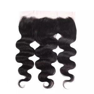 Transparent lace frontal body wave